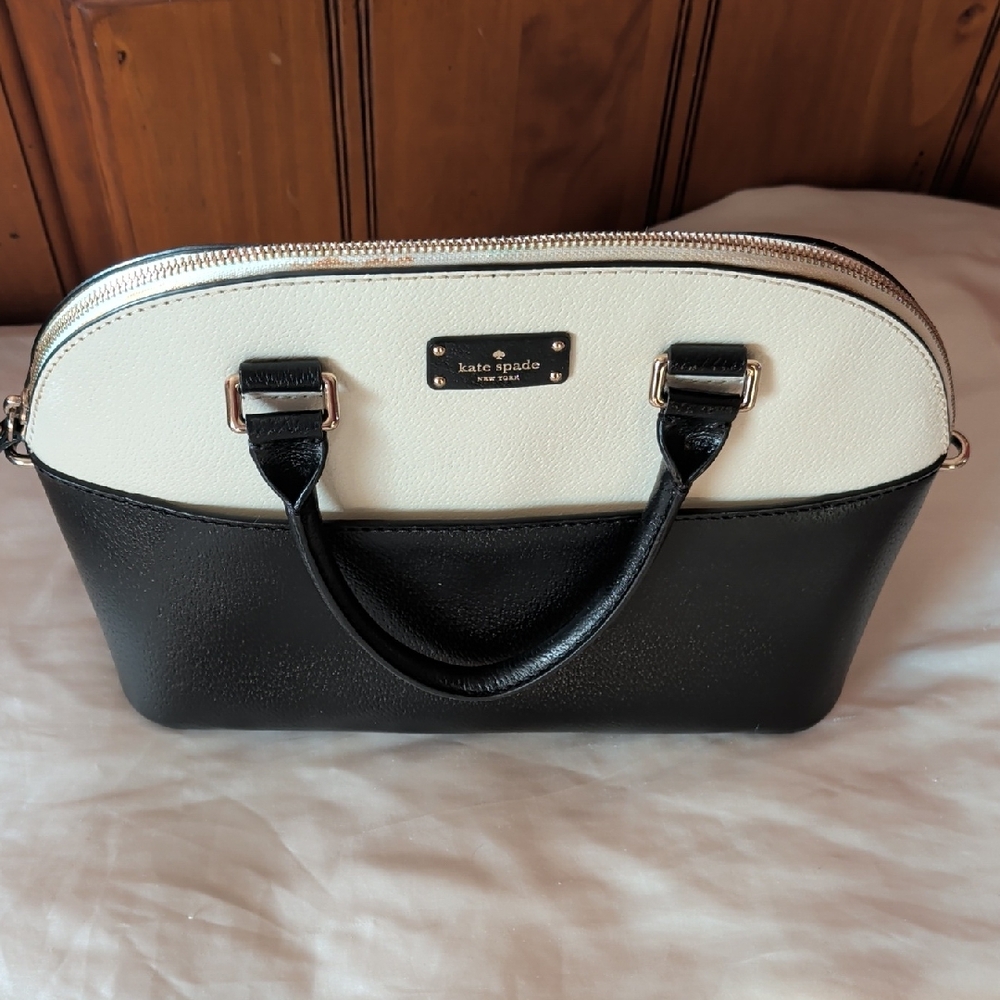Kate Spade Two-Tone Black and Cream Satchel